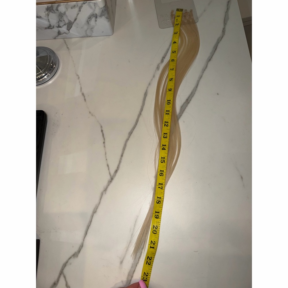 Platinum Blonde Hair Extension Strands K-tip 22 inches